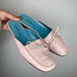 Amalfi Pink Leather Y2K Mules Exclusively‎ for Nordstrom Made in Italy 7.5 VTG